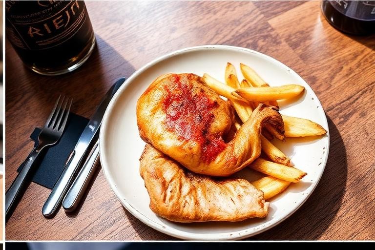 Representative fish & chips food for Leo Burdock