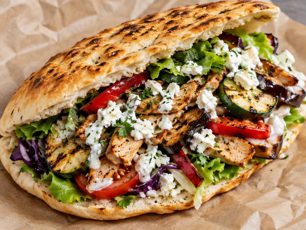 Representative turkish kebab food for Mustafa's Gemüse Kebap