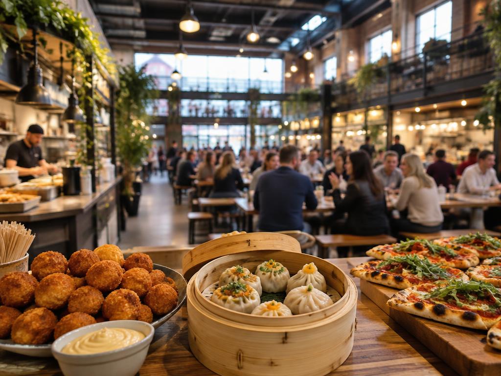 Representative food hall food for Foodhallen