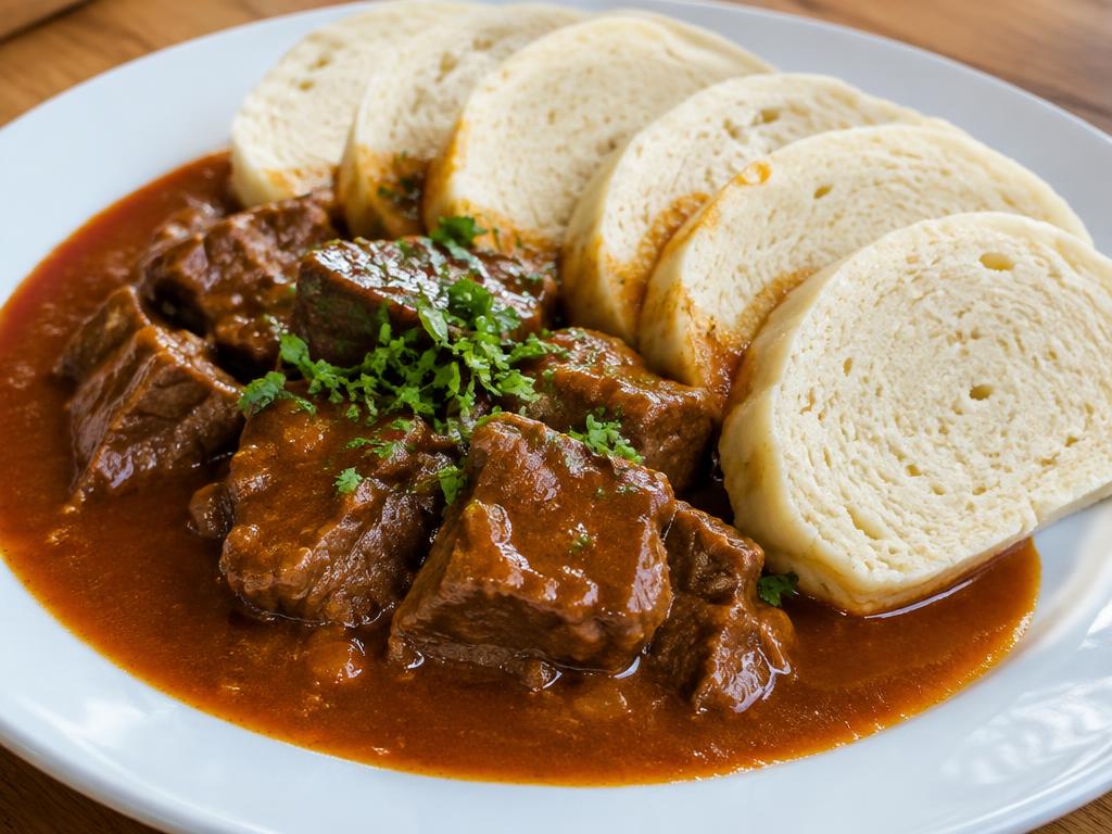 Goulash with dumplings