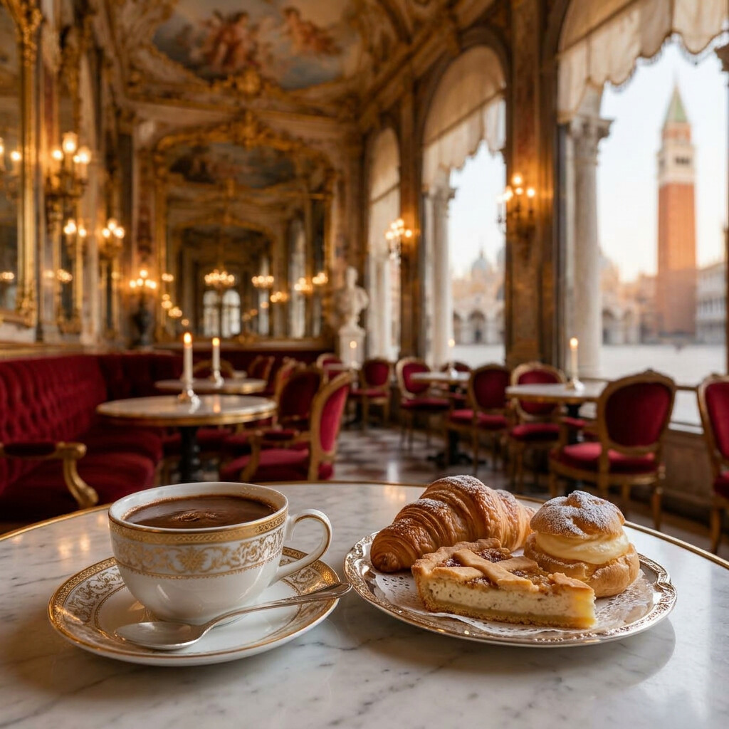 Representative historic café food for Caffè Florian