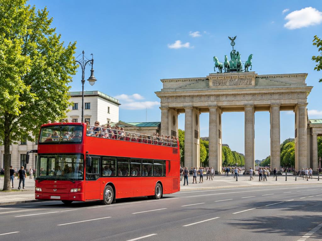 Open-top sightseeing bus in Berlin