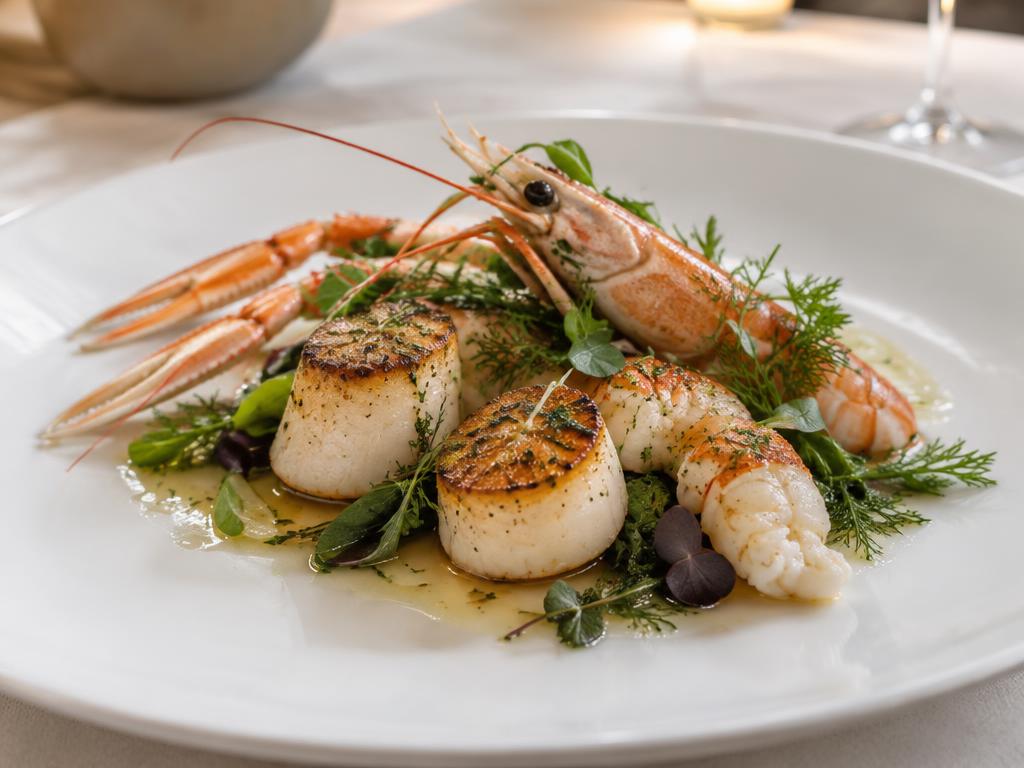 Representative modern scottish fine dining food for The Kitchin