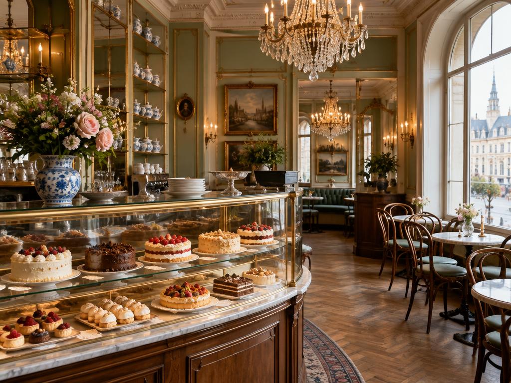 Representative historic pâtisserie food for La Glace