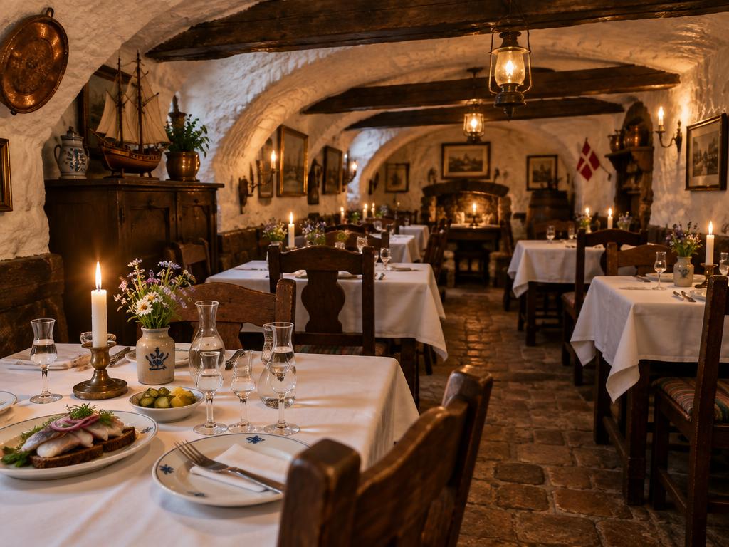 Representative traditional smørrebrød food for Restaurant Schønnemann